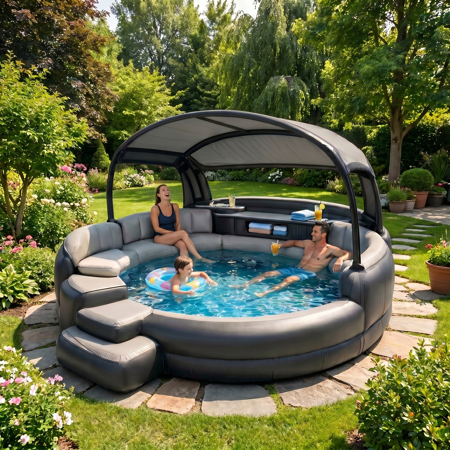 Relax Lounge Medence Tetővel