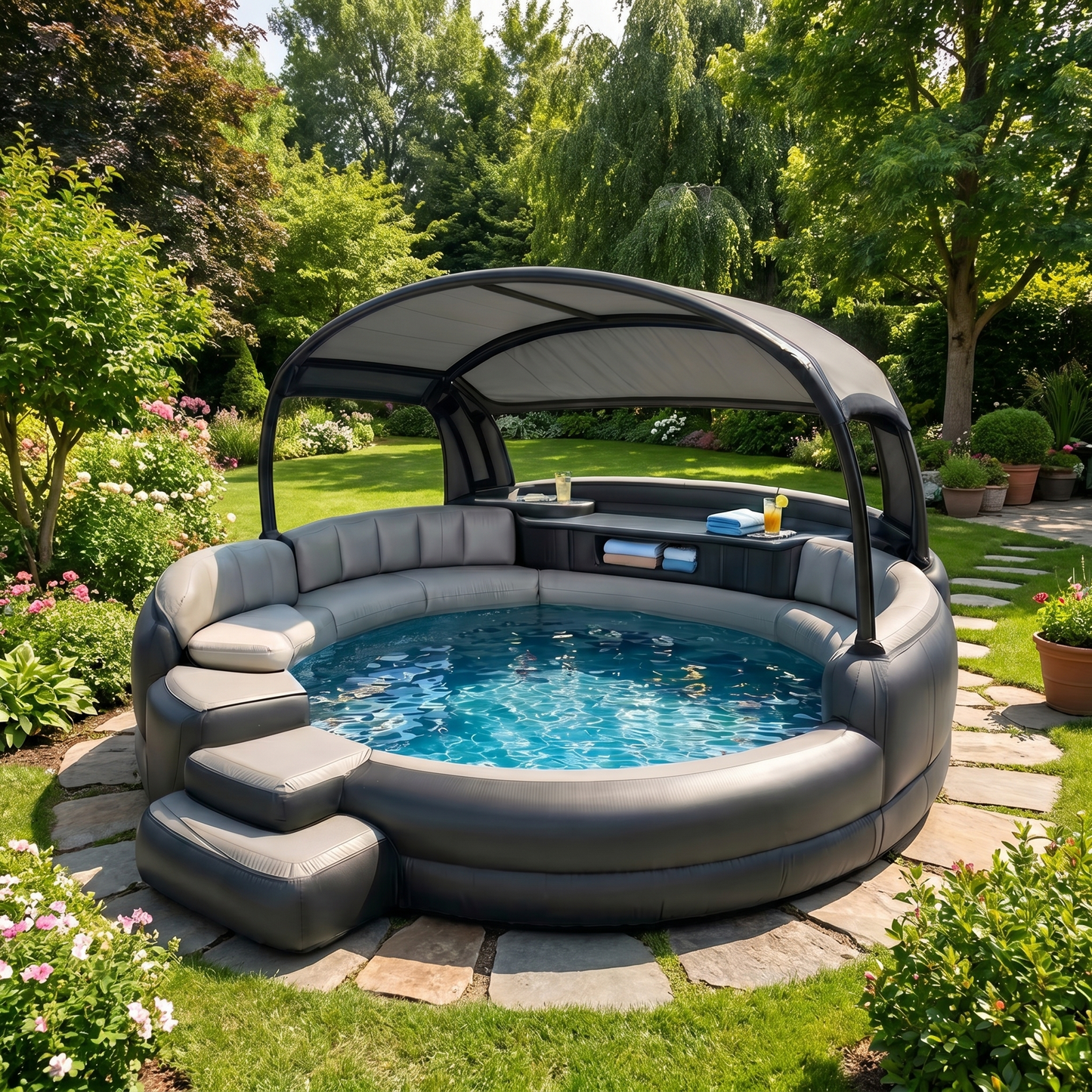 Relax Lounge Medence Tetővel